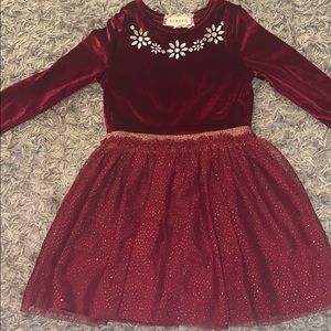 Dark Red/burgundy Velvet top dress